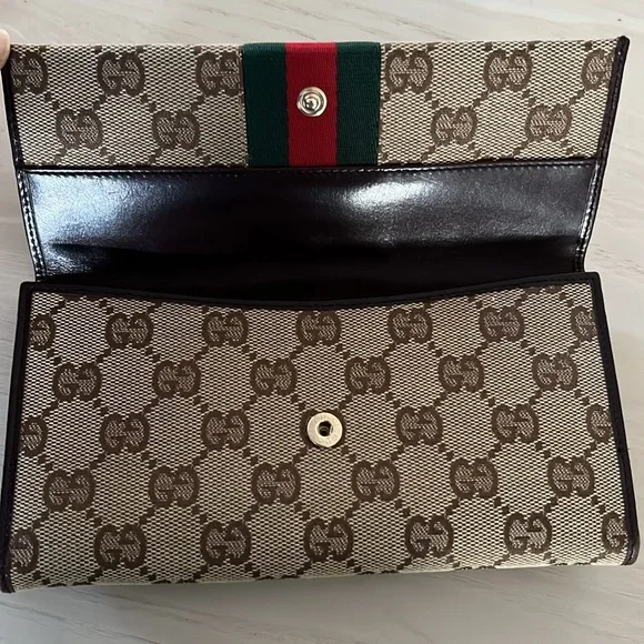Gucci Ophidia Cream and Brown Wallet with Iconic GG Monogram. OBO. - Picture 4 of 8